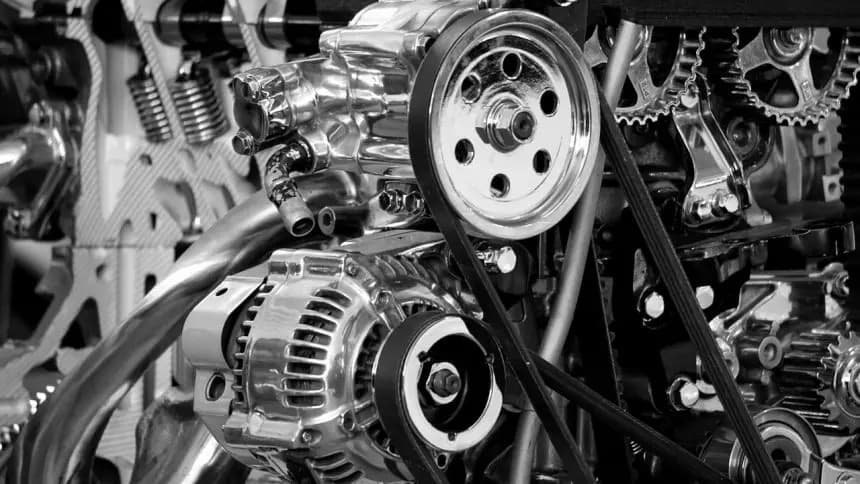 Detailed engine component assembly